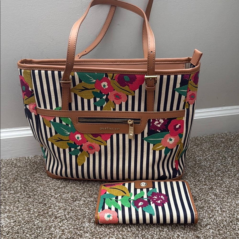 Spartina 449 Tan Tote Bag with Elegant Design